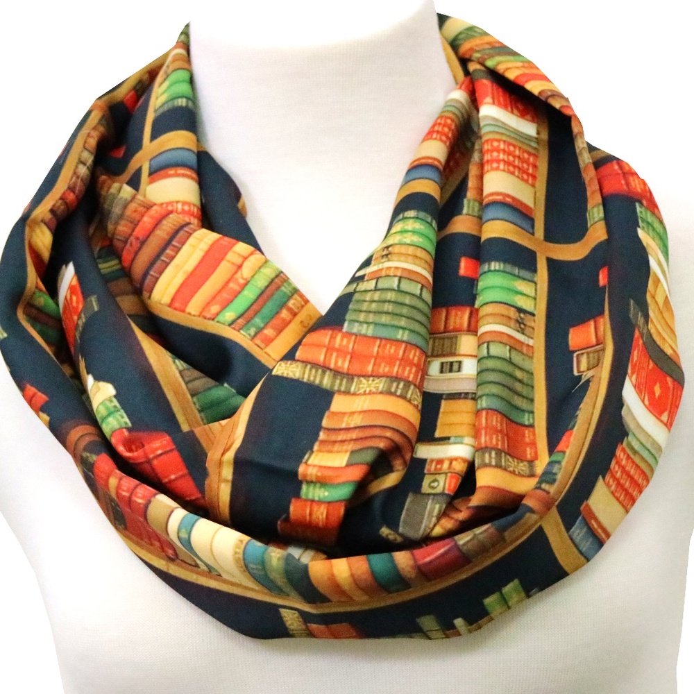 Book infinity scarf Literary Gifts classic books